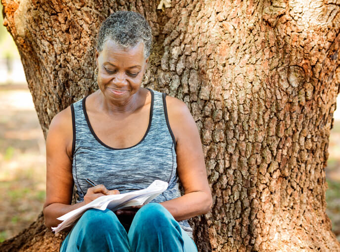 woman reading