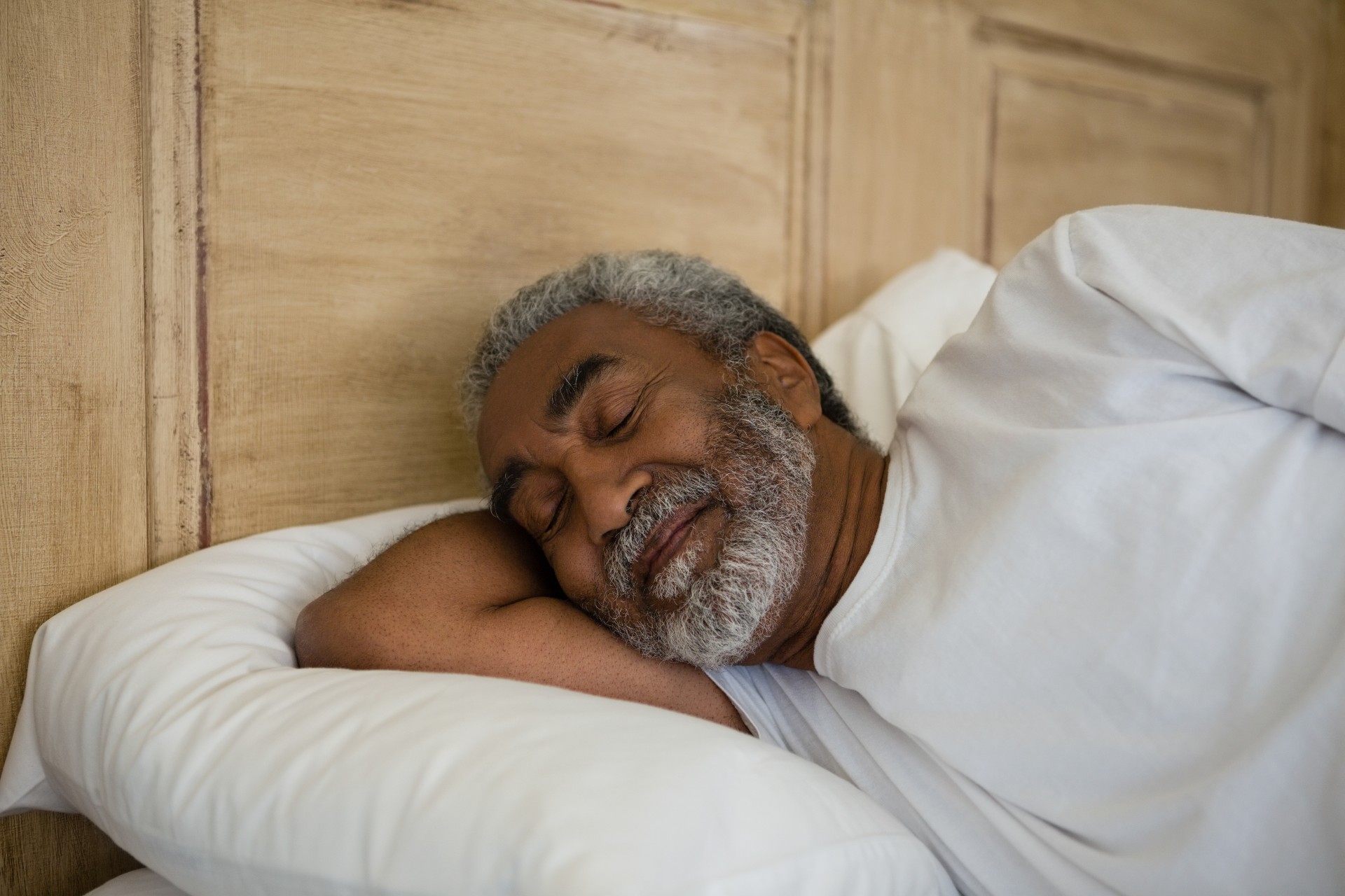 Senior man sleeping