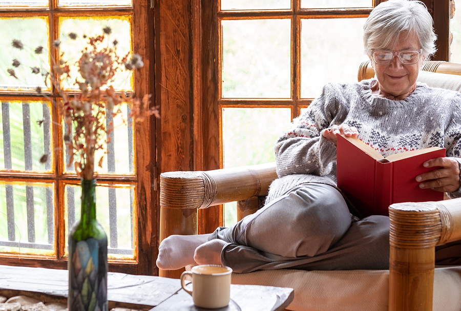 Reading is one of the best indoor winter activities for seniors